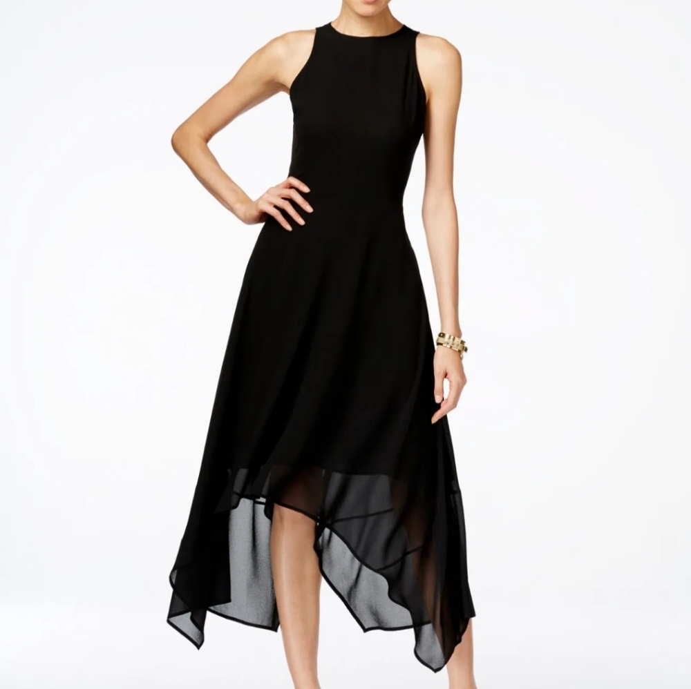 Authentic Michael Kors Handkerchief-Hem Georgette… - image 1